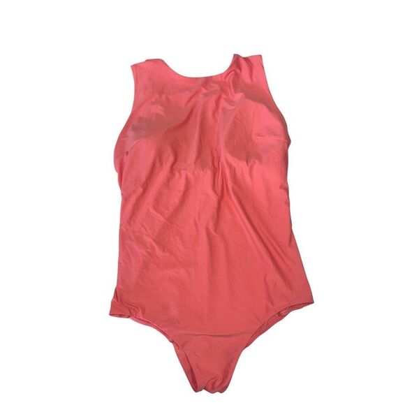Lululemon Waterside High Neck One Piece Swimsuit size 14 coral bathing suit - Picture 2 of 6